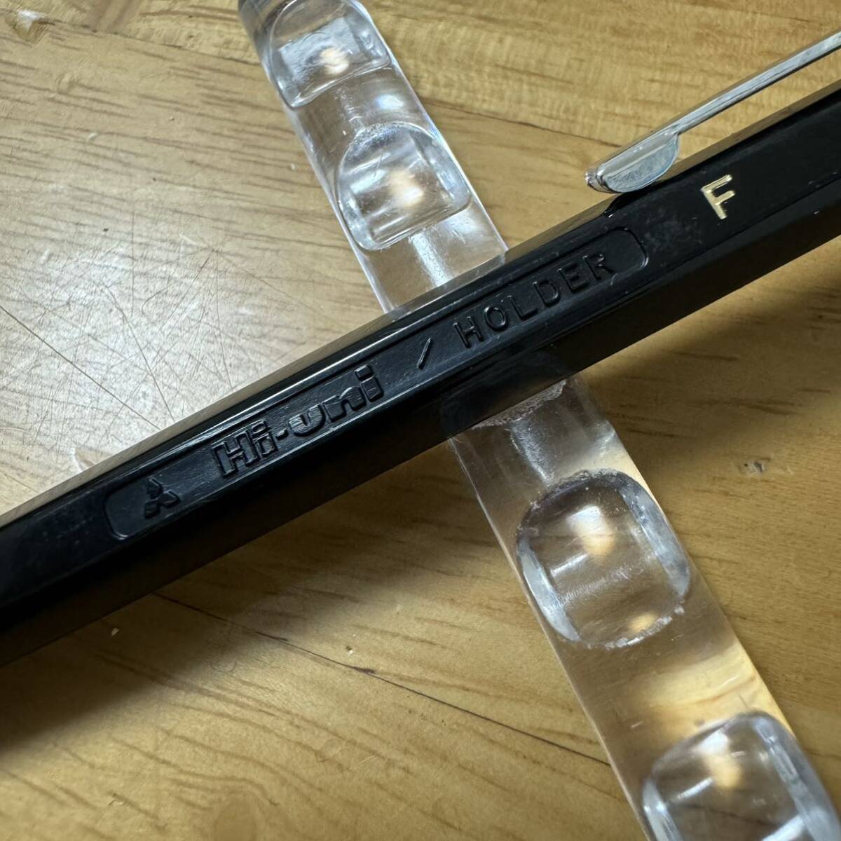 新品 廃盤 MITSUBISHI 三菱鉛筆 Uni ユニ Hi-uni ハイユニホルダー 芯ホルダー 2.0mm シャーペン F ドロップ式 製図 ケース付 昭和レトロの画像5