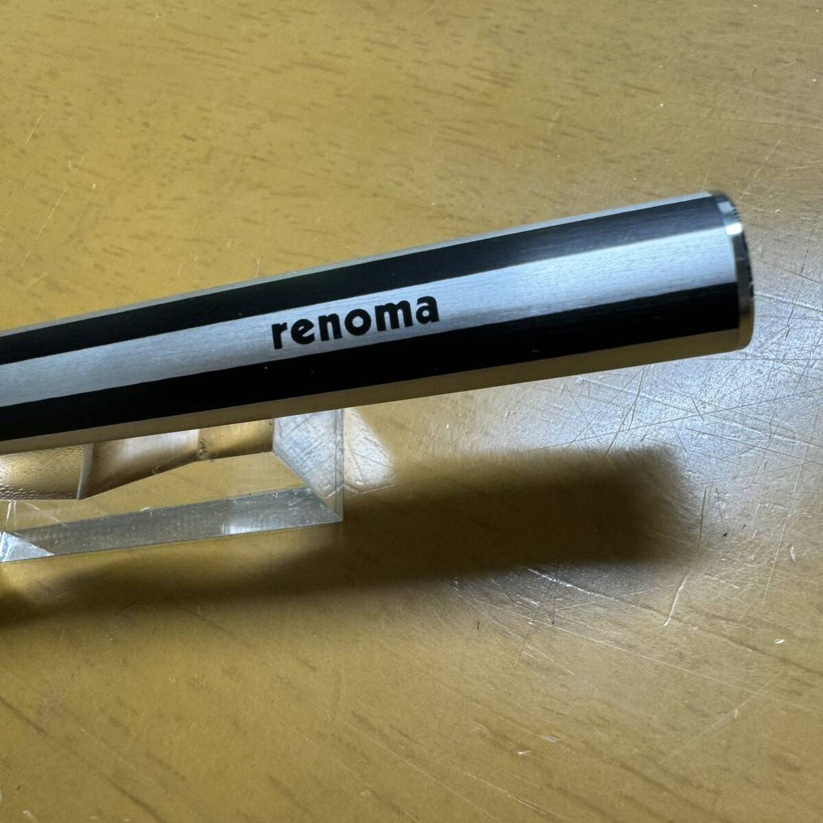 新品 廃盤 Pentel ぺんてる renoma レノマ 水性 ボールペン RER20A-A 黒ストライプ軸 昭和レトロ_画像4