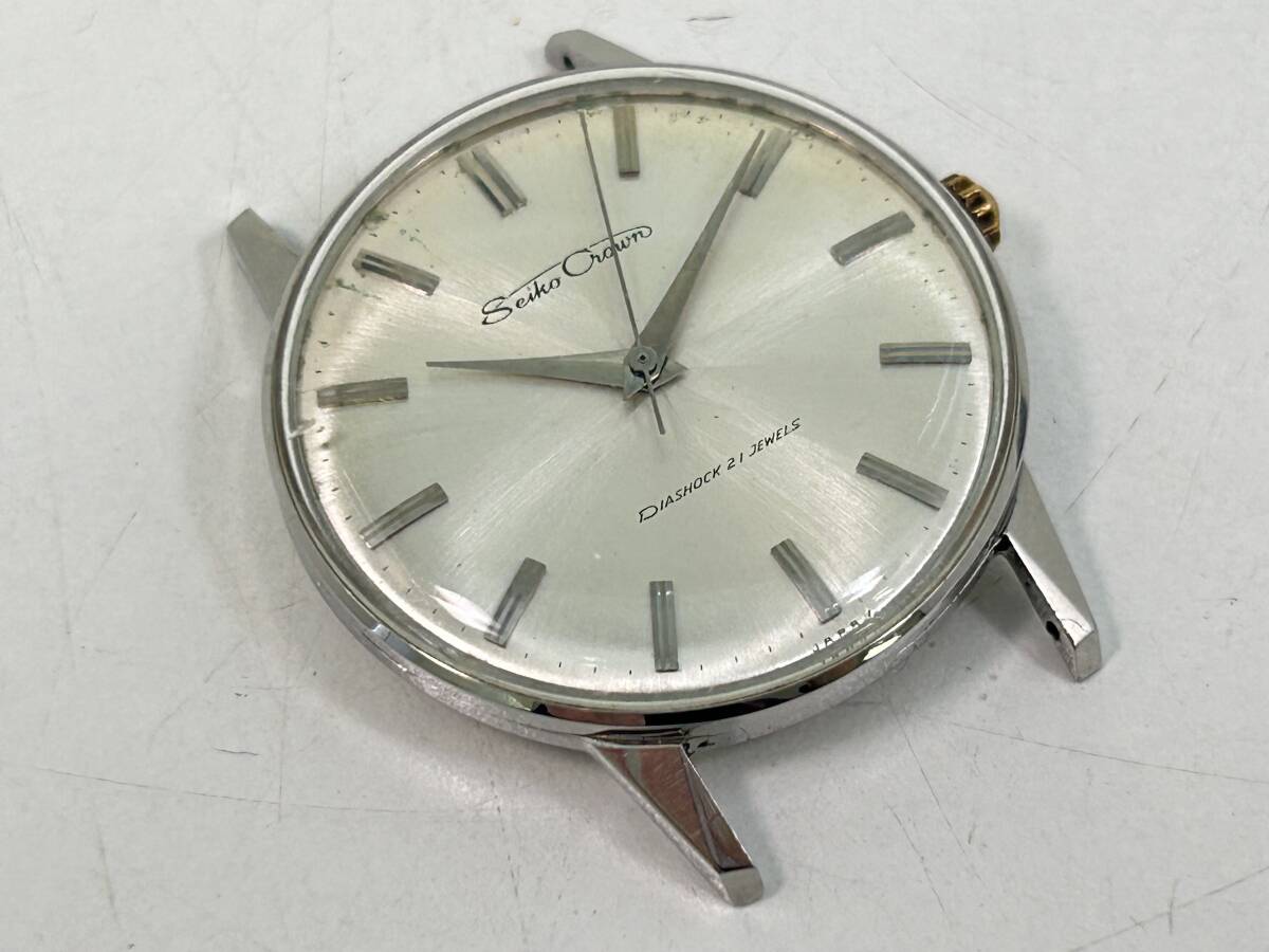 W0605-8 1886【1円スタート】腕時計　セイコー　SEIKO　クラウン　Crown　15013　21石　ラウンド　手巻き　メンズ_画像6