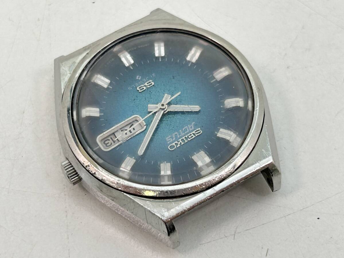 S0605-507 1890【1円スタート】腕時計　セイコー　SEIKO　アクタス　ACTUS　6306-8030　21石　ブルー文字盤　デイデイト　自動巻き　メンズ_画像4