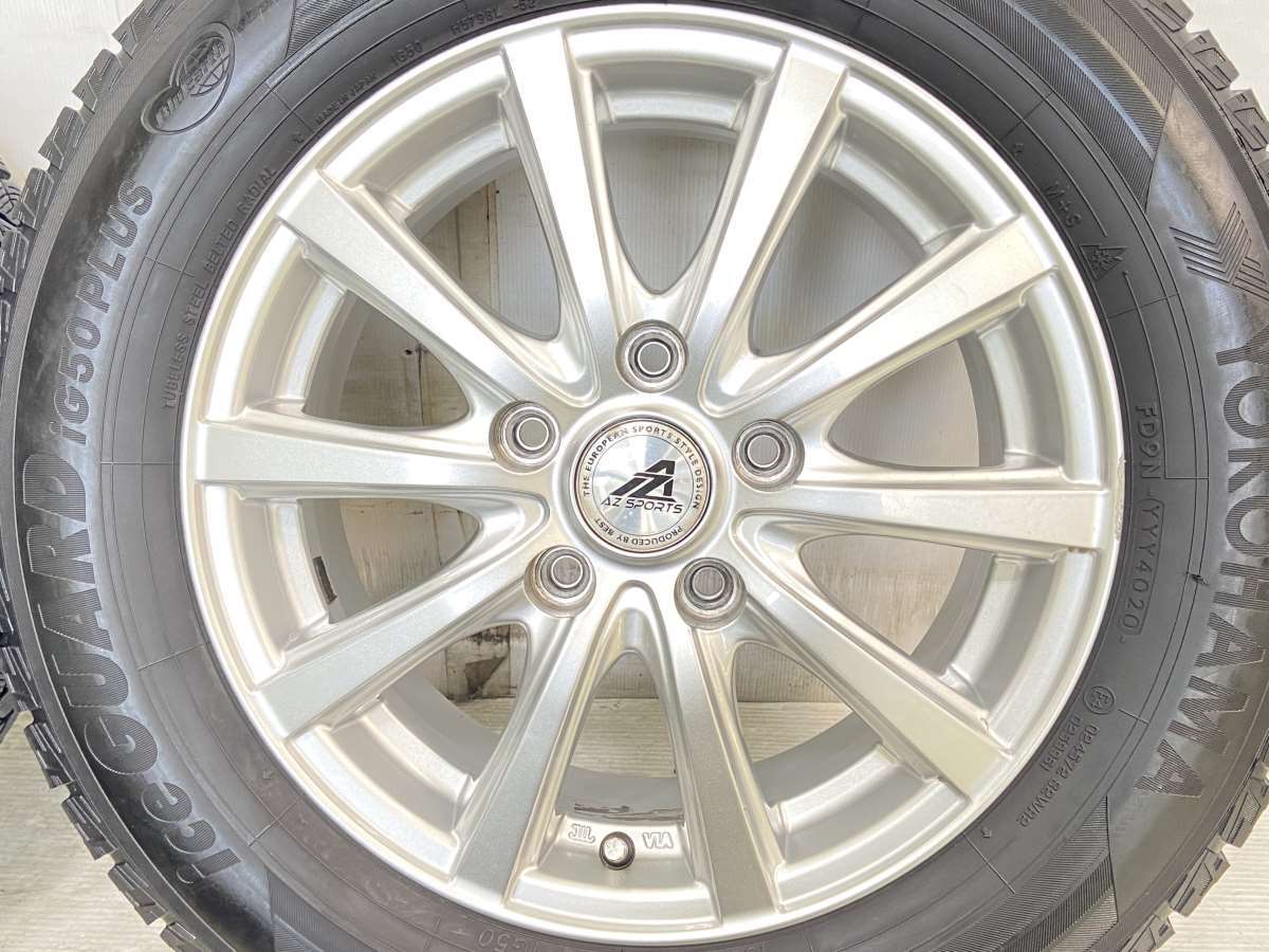 中古タイヤ スタッドレスタイヤ ホイールセット 4本セット 195/65R15 　 AZ SPORTS 15x6.0 50 114.3-5穴 ヨコハマ アイスガード iG50 PLUS_画像6