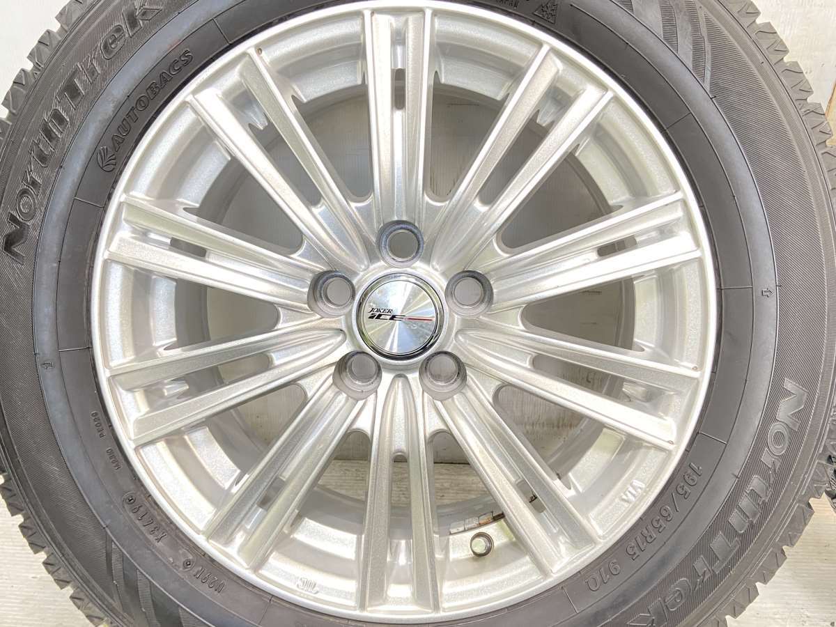 中古タイヤ スタッドレスタイヤ ホイールセット 4本セット 195/65R15 　 JOKER ICE 15x6.5 40 100-5穴 オートバックス ノーストレック N3i_画像5