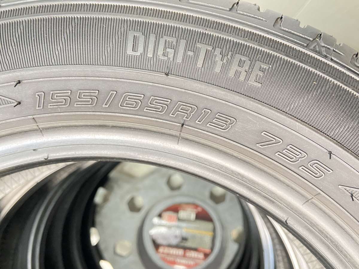 中古タイヤ サマータイヤ 4本セット 155/65R13 ダンロップ エナセーブ EC202_画像5