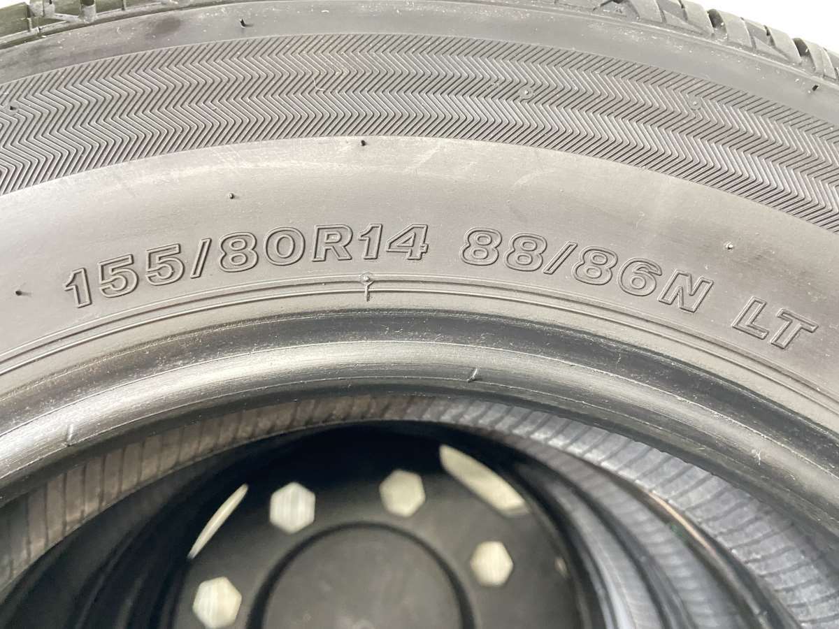 中古タイヤ サマータイヤ 4本セット 155/80R14 88/86 LT ブリヂストン V600_画像5