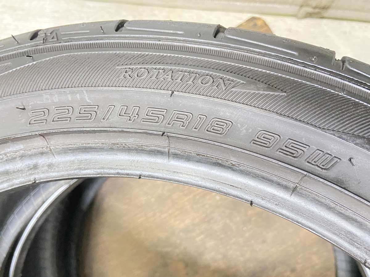 中古タイヤ サマータイヤ 2本セット 225/45R18 ダンロップ ディレッツァ DZ102_画像4