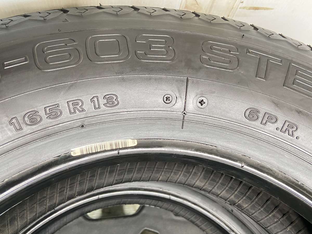 中古タイヤ サマータイヤ 2本セット 165R13 6PR ブリヂストン RD-603_画像4