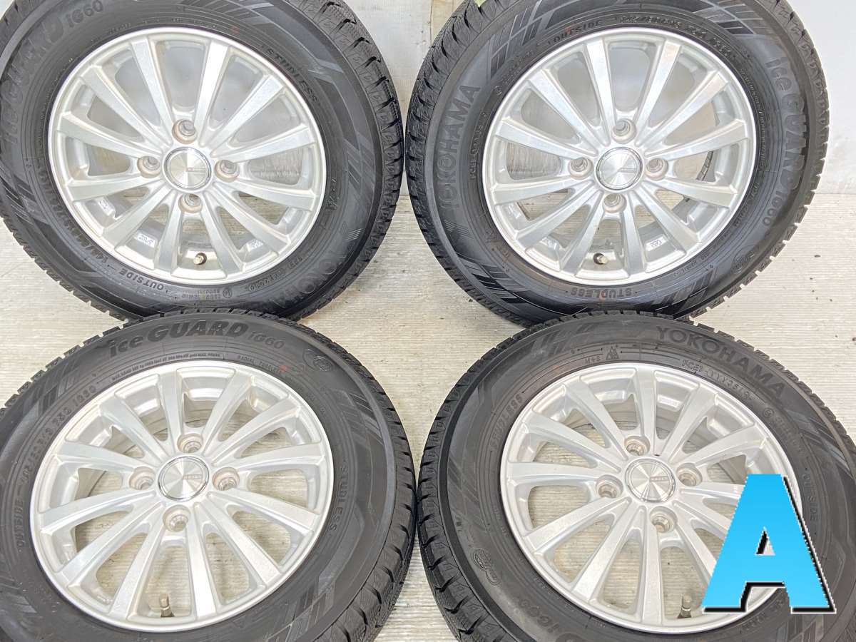 中古タイヤ スタッドレスタイヤ ホイールセット 4本セット 145/80R13 　 WEZEN 13x4.0 42 100-4穴 ヨコハマ アイスガード iG60_画像1