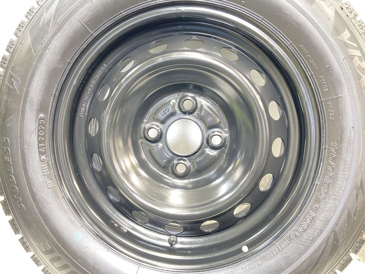 中古タイヤ スタッドレスタイヤ ホイールセット 4本セット 175/70R14 トヨタ純正 L20 14x5.5 100-4穴 ブリヂストン ブリザック VRX2_画像5