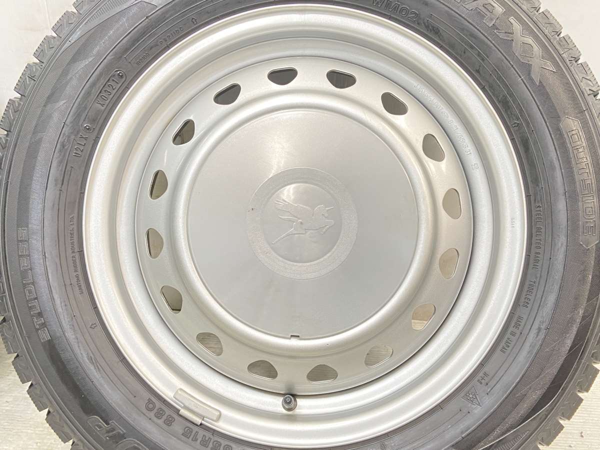 中古タイヤ スタッドレスタイヤ ホイールセット 4本セット 185/65R15 キャロウィン S7 15x5.5 100/114.3-4穴 DUNLOP WM02_画像5