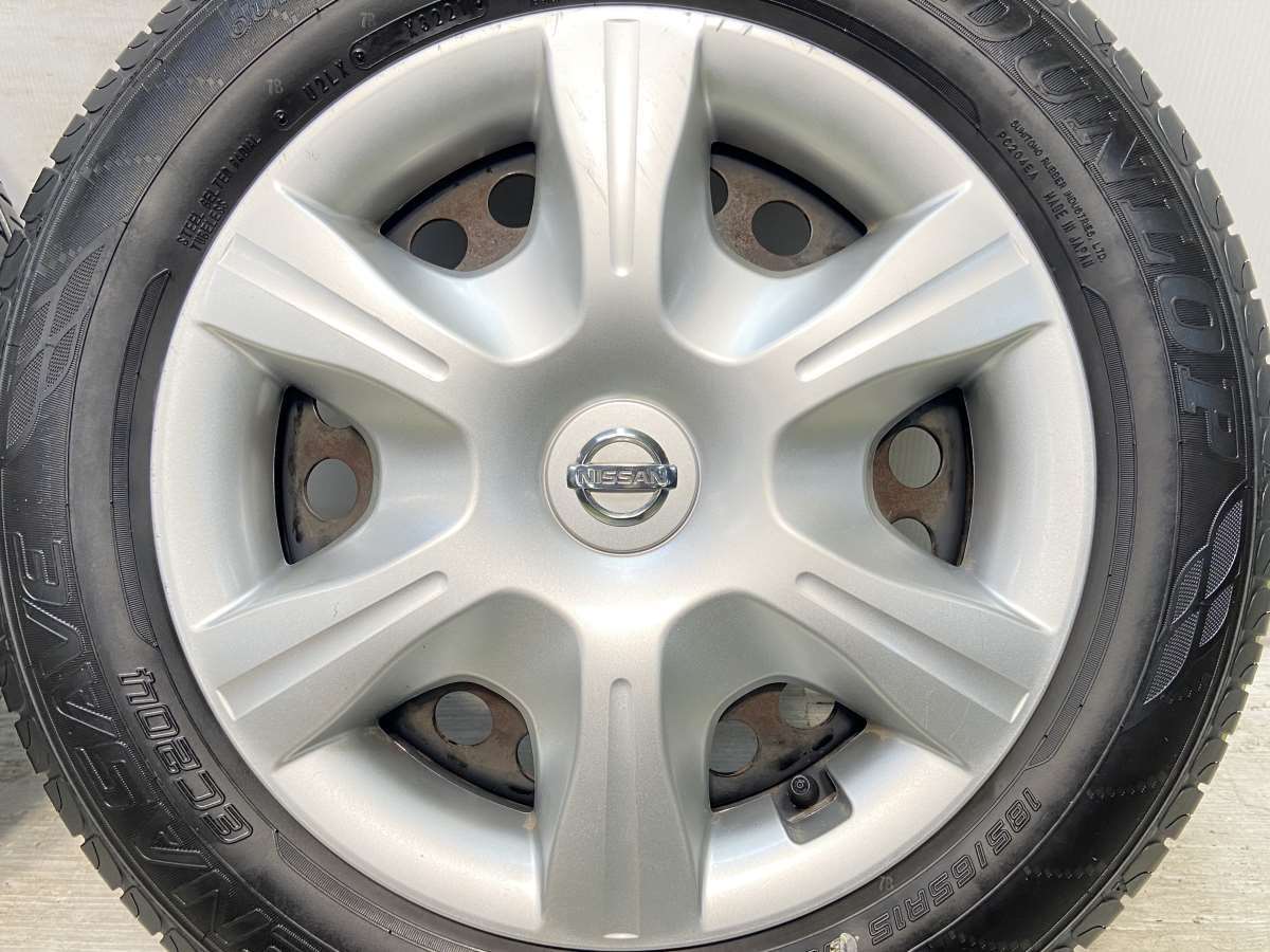 中古タイヤ サマータイヤ ホイールセット 4本セット 185/65R15 日産純正 15x5.5 100-4穴 ダンロップ エナセーブ EC204_画像5