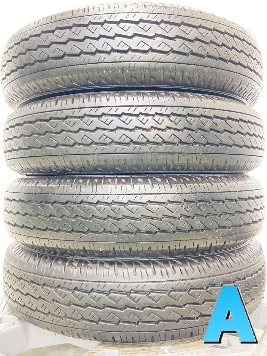 中古タイヤ サマータイヤ 4本セット 155/80R14 88/86N LT ブリヂストン V600_画像1