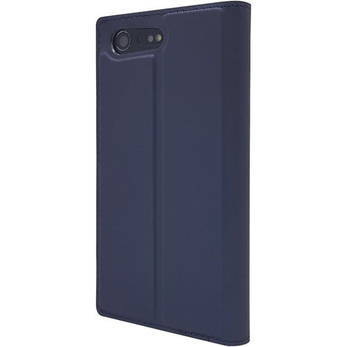 Sony Xperia X pact ケース 手帳型 ンド機能 PUレザー 超薄型 人気 おしゃれ４色-ブルー 1
