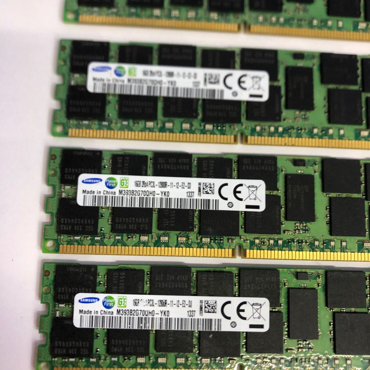 SAMSUNG 32GB (16GB 8枚組) DDR3L PC3L-12800R DDR3L-1600 REG 2Rx4 240pin ECC Registered Samsung サーバー MacPro向け_画像3