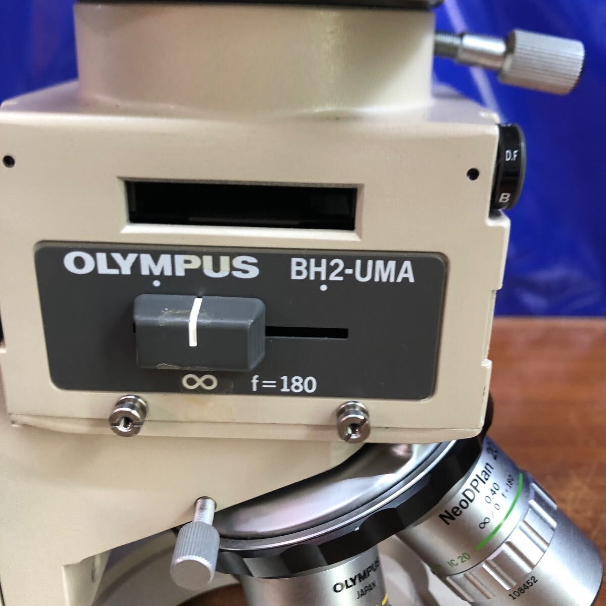 OLYMPUS オリンパス 双眼実体顕微鏡 BH2-UMA /BHMJ/レンズNeoDPlan 50/0.75 20/0.40 10/0.25 5/0.10 f=180　現状品_画像2