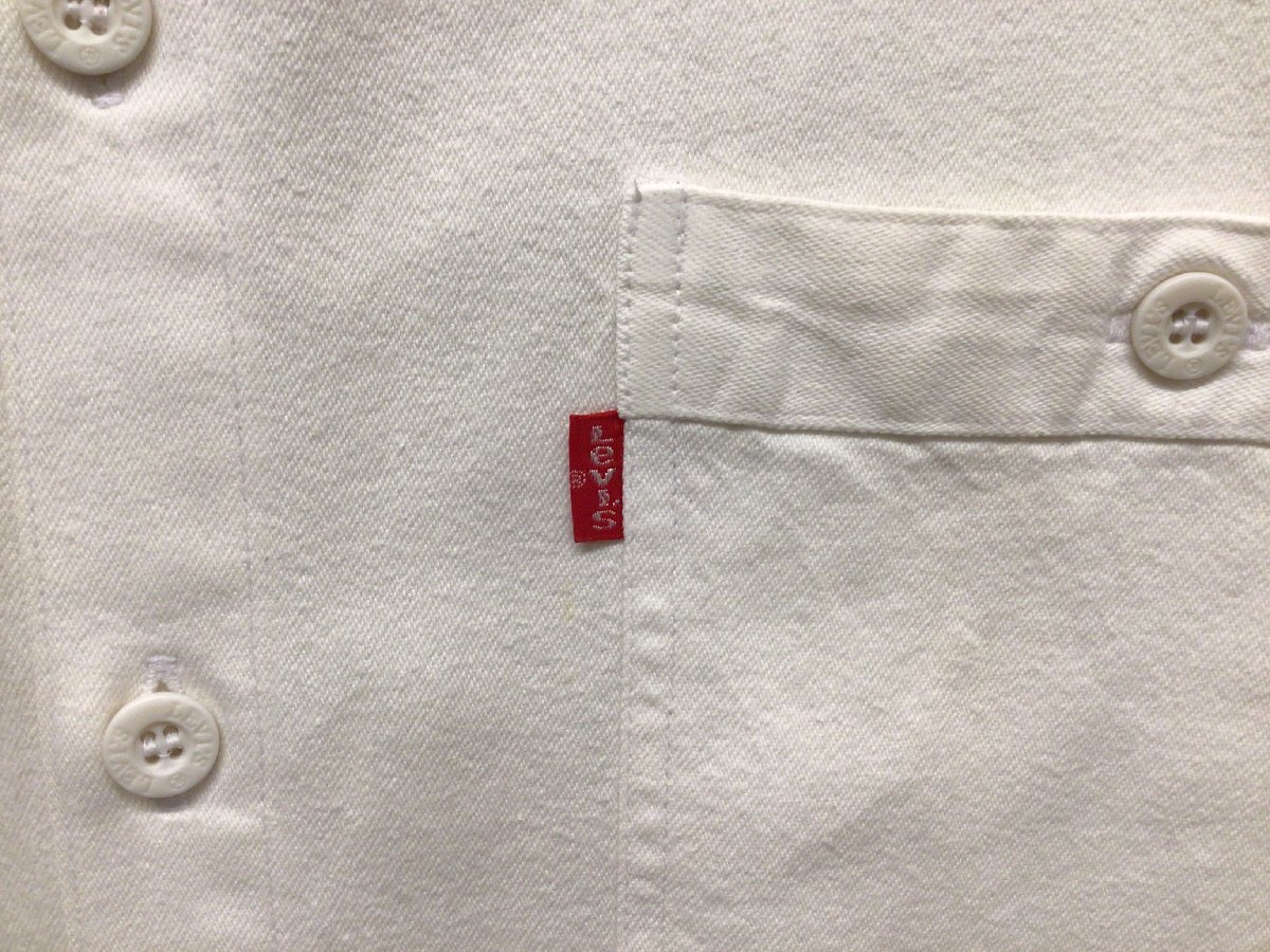 90’S LEVIS DIAMOND LABEL COTTON SHIRT SIZE L リーバイス ダイアモンド レーベル コットン シャツ ワーク_画像3