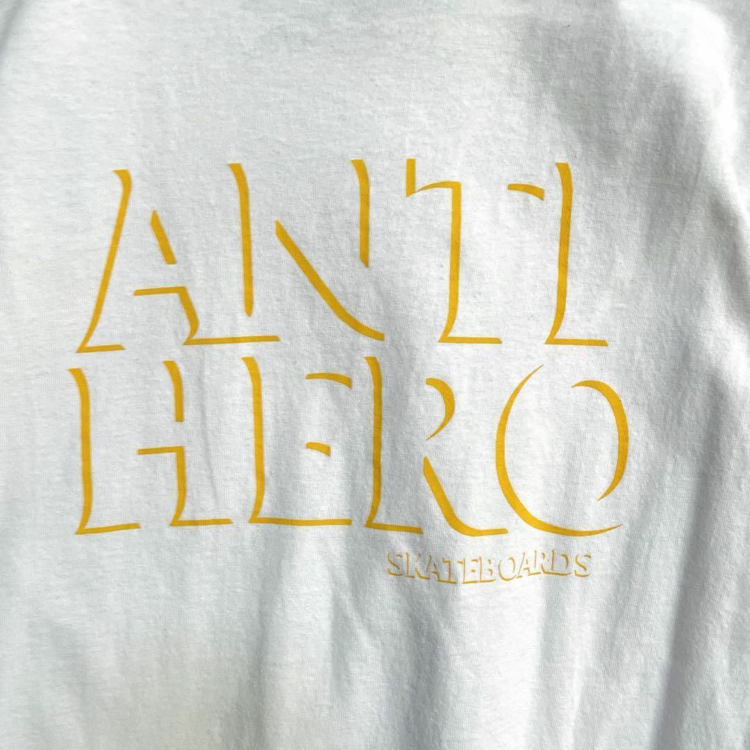 アンチヒーロー　ポケット付き　両面　プリントロゴ　半袖　Tシャツ　白　メンズ　Mサイズ　ANTI HERO SKATEBOARDS
