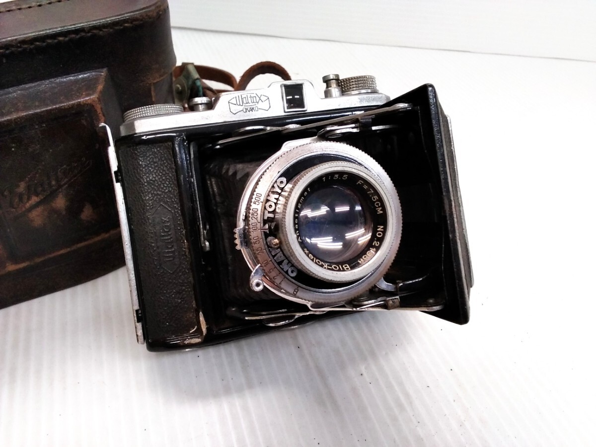 Waltax　ワルタックス　蛇腹カメラ　OKAKO TOKYO　岡田光機　アンティークカメラ　Bio-Kolex Anastlgmet　1:3.5 F=7.5cm　現状品　ジャンク_画像1