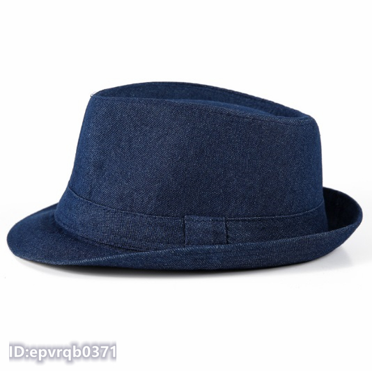 ２点セット ソフト帽 新品 ジャズハット デニムキャップ 紳士 帽子 中折れハット サイズ 56-58センチ 黒/ネイビー_画像4