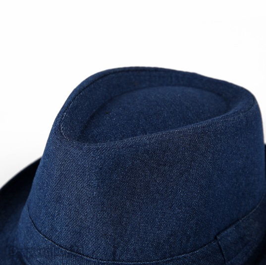 ２点セット ソフト帽 新品 ジャズハット デニムキャップ 紳士 帽子 中折れハット サイズ 56-58センチ 黒/ネイビー_画像8