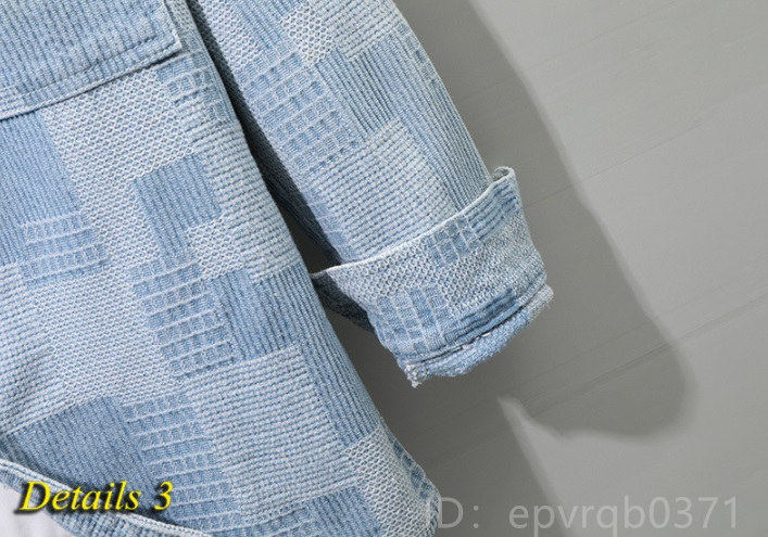 デニムジャケット 新品 上質 メンズ ジージャン 長袖 チャック柄 折り襟 シャツ 紳士 トップス サイズ選択可能 青/XLサイズ_画像5