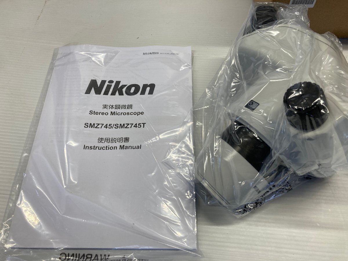 新品未使用 Nikon ニコン 実体顕微鏡 SMZ745 プレーンスタンド付き MMD31001 MMA36400 MMK30102 レンズ 2個_画像3