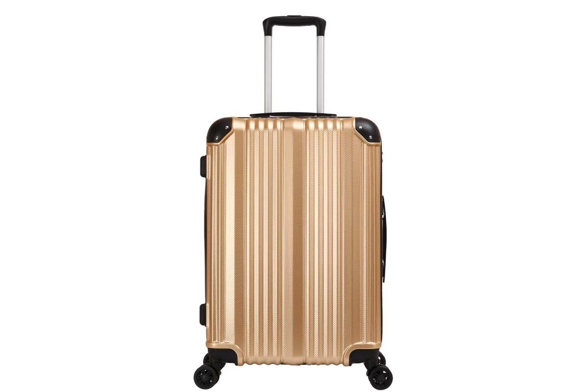 キャリーケース ゴールド Mサイズ 軽量 丈夫 拡張機能  スーツケース TSAロック 金
