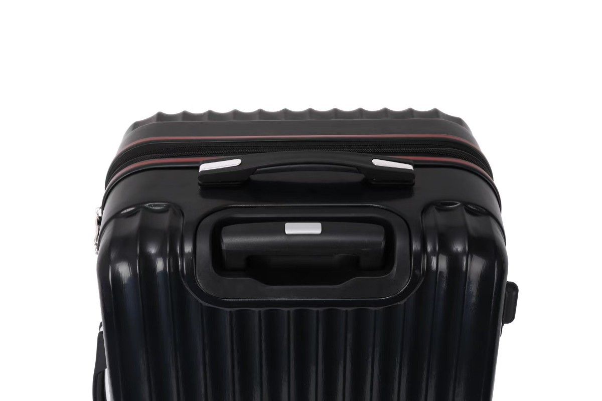 キャリーケース 黒 Mサイズ 新品 拡張機能付き 軽量 スーツケース キャリーハッグ ブラック 旅行出張 TSAロック付