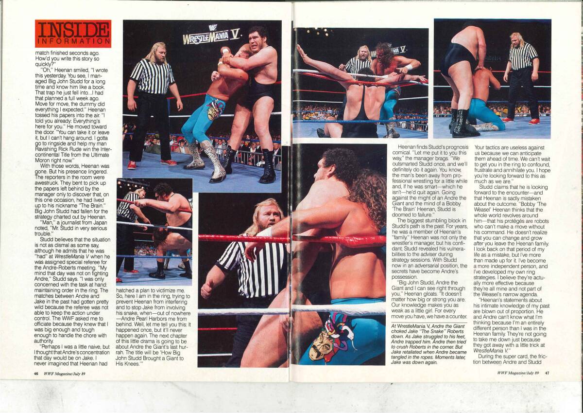 WWF　マガジン　1989年8月号　アメリカンプロレス　Hホーガン　Uウォリアー　Rルード　デモリッションズ　Aジャイアント　輸入品　_画像6