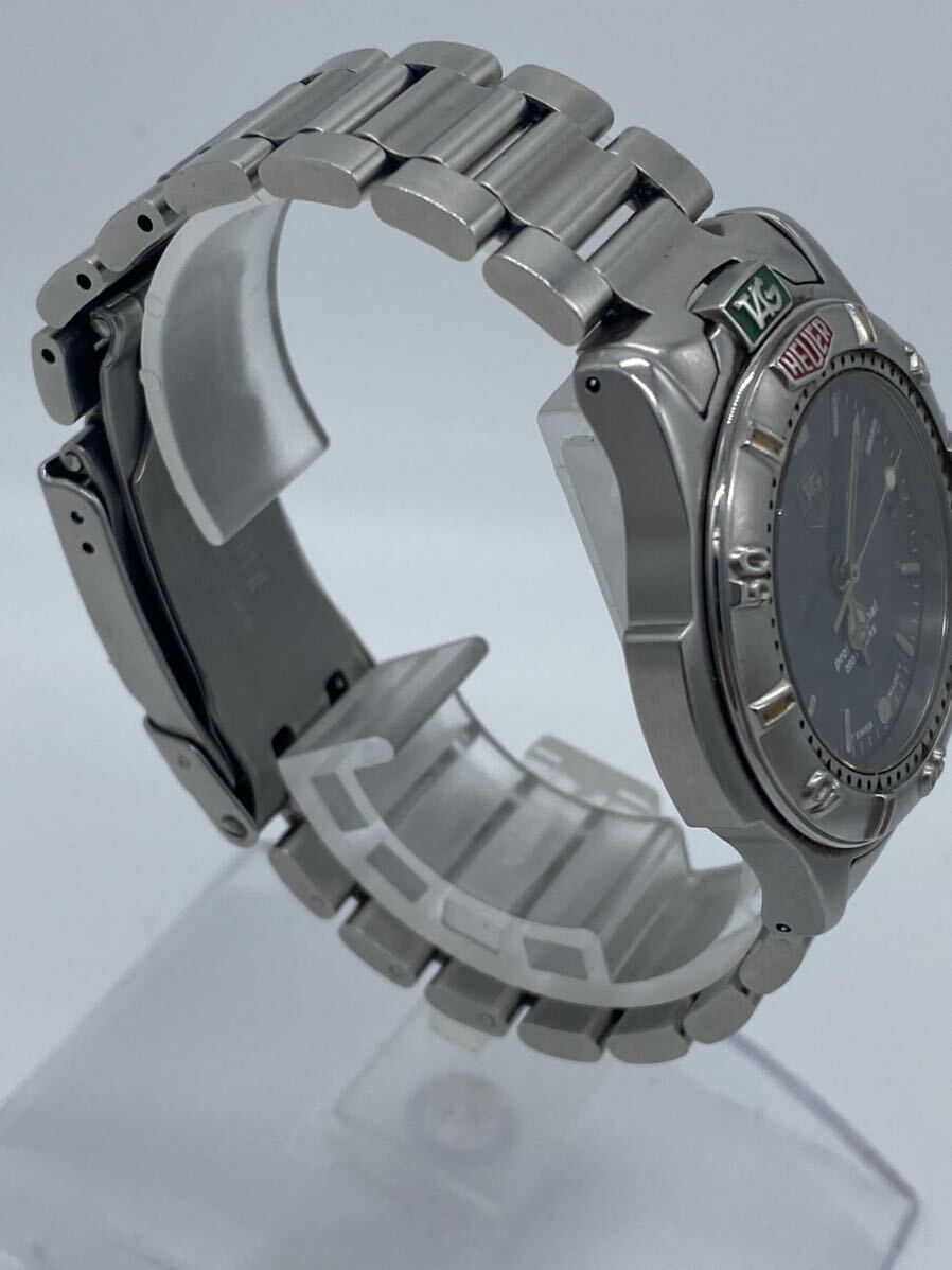 S63 1円〜 タグホイヤーTAG HEUER プロフェッショナル200M 999.213A SS デイト ブラック文字盤 メンズ腕時計 美品 未稼働の画像3