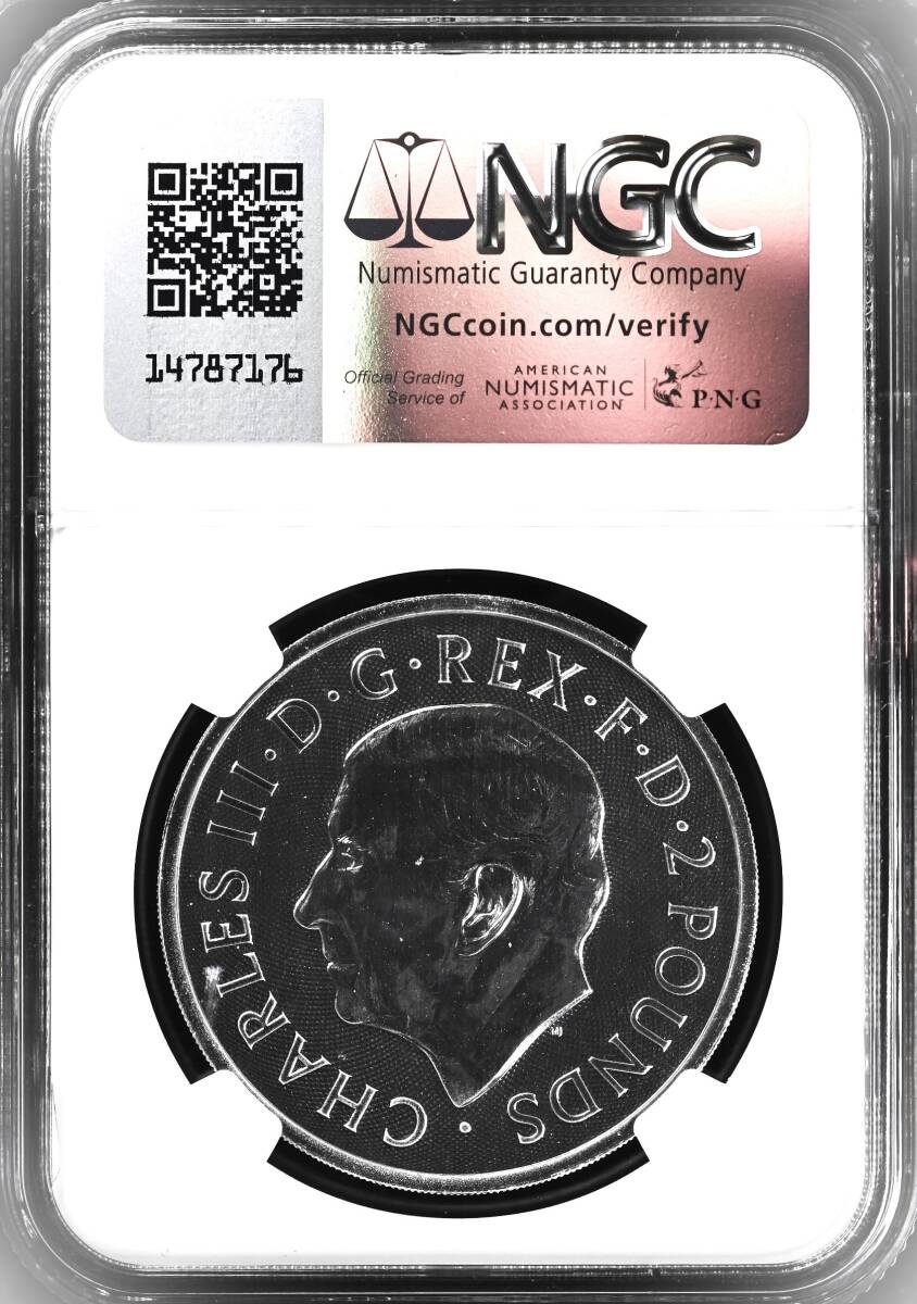 ★★ イギリス 2024年 ブリタニア＆リバティ 2￡ 1oz.999銀貨 NGC MS69 First Releases　★★_画像2