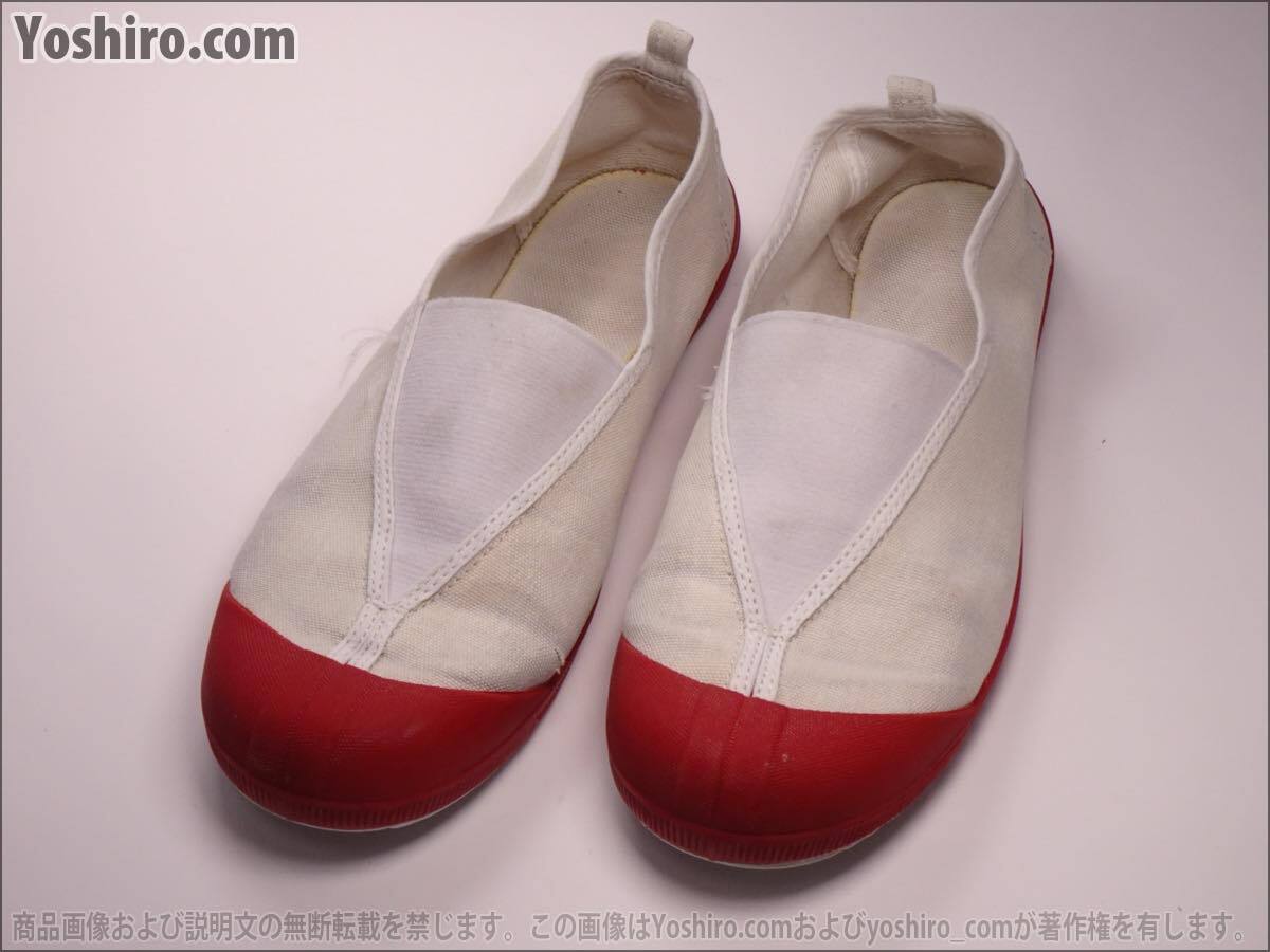  труба KS083* б/у /22cm EE(2E)* Achilles Achilles туфли без застежки сменная обувь сверху обувь . внутри надеть обувь белый + красный + белый низ * ткань / сделано в Японии / девочка 