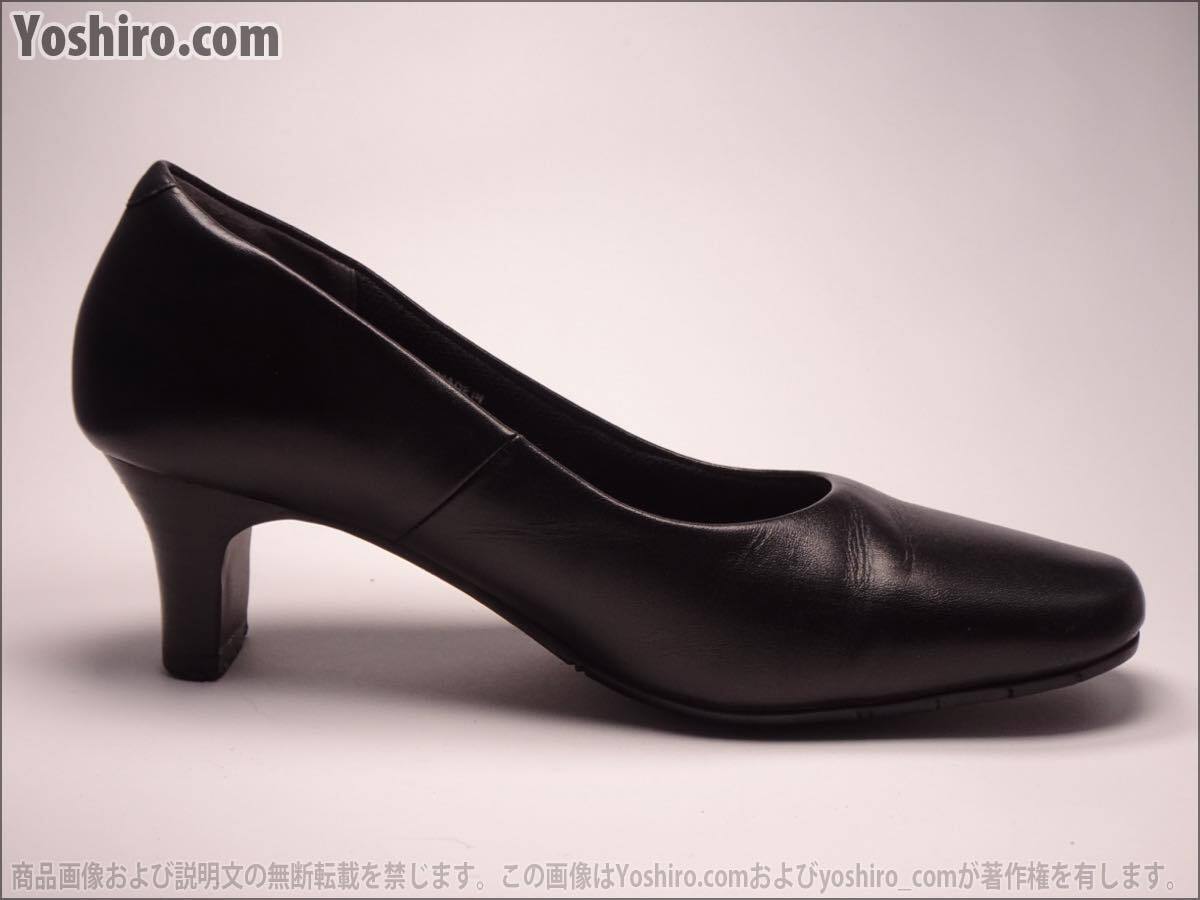  tube LS108* used /23cm EEE(3E)* office support OfficeSupport plain pumps black formal 684009* original leather /../ heel 5.5cm