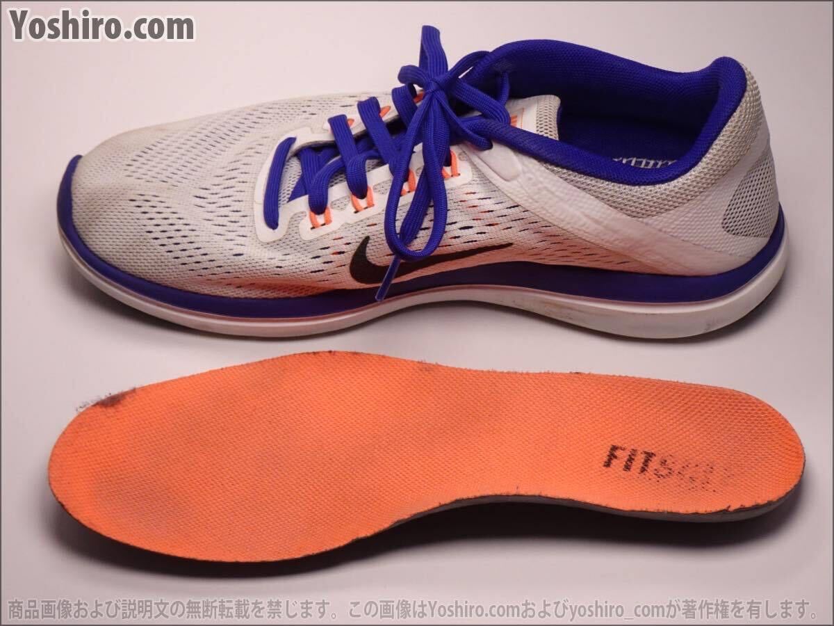  труба LS105* б/у /23.5cm* Nike Nike бег обувь Womens Flex 2016 Run белый + голубой 830751-100* синтетическое волокно 