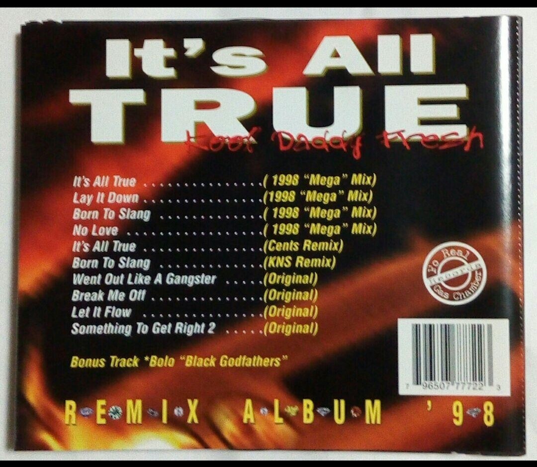 KOOL DADDY FRESH/IT`S ALL TRUE REMIX ALBUM 98 サウス ギャングスタラップ GANGSTA G-RAP south_画像3