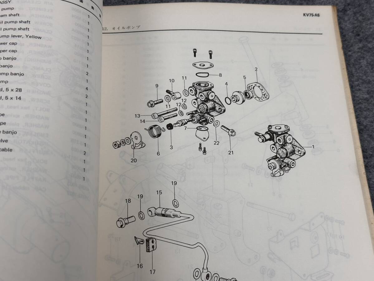 ◆V36 売切り! 美品 希少 レア 当時物 カワサキ KV75 純正 パーツカタログ パーツリスト_画像8