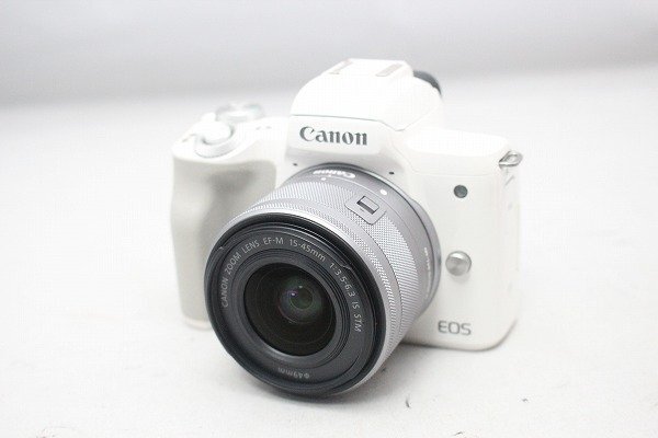 良品 Canon キヤノン EOS Kiss M ホワイト 15-45mm レンズキットの画像8