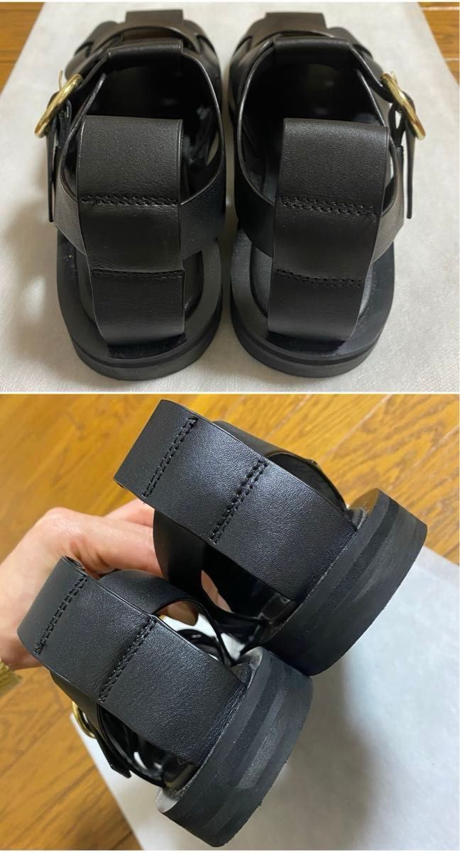 ZARA レザーフラットケージサンダル 36 黒|Yahoo!フリマ(旧 ZARA レザーフラットケージサンダル 36 黒|Yahoo!フリマ(旧
