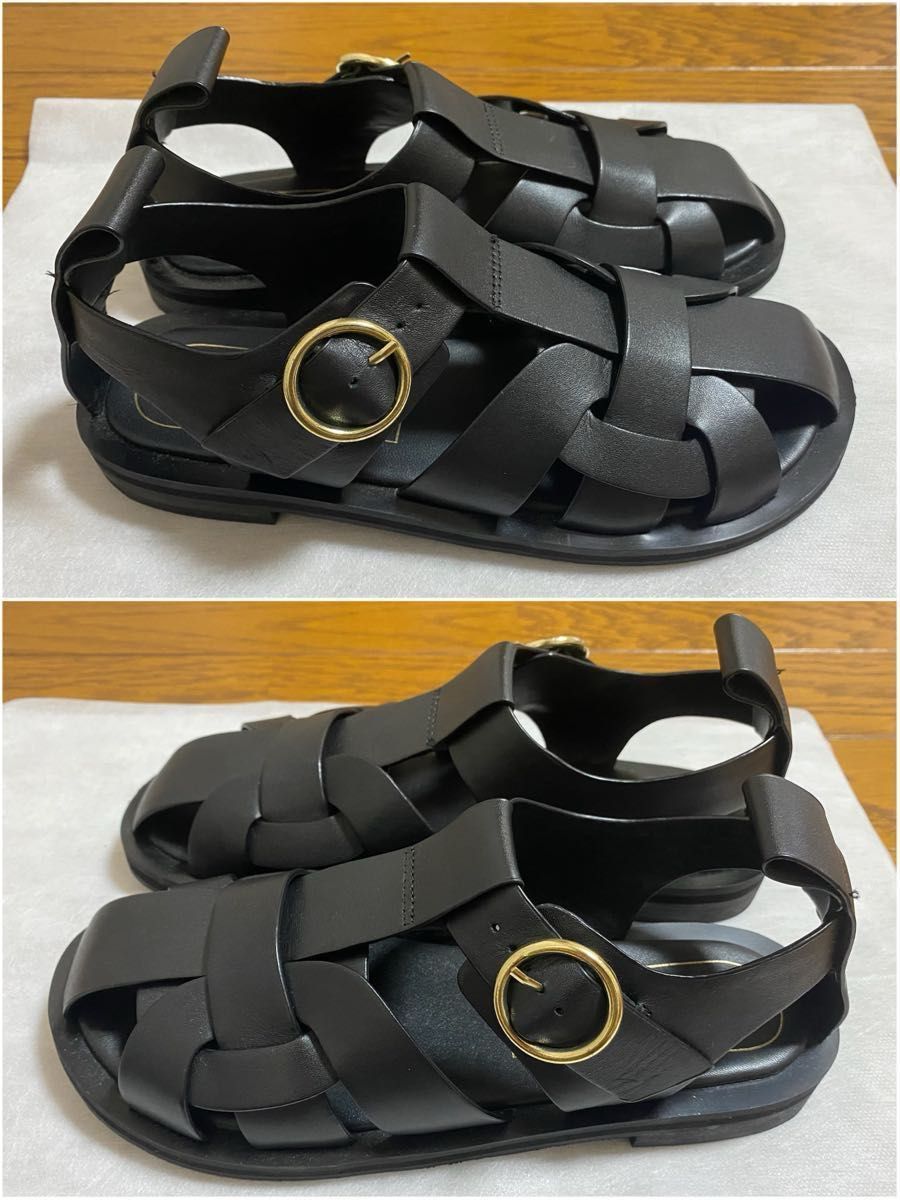 ZARA レザーフラットケージサンダル 36 黒|Yahoo!フリマ(旧 ZARA レザーフラットケージサンダル 36 黒|Yahoo!フリマ(旧