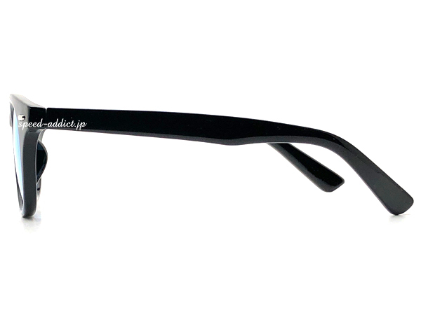 ROUND BOSTON SUNGLASS BLACK × BLUE/ラウンドボストンサングラスブルーレンズライトカラー丸型度なしアウトドア釣りゴルフ紫外線カット_画像4