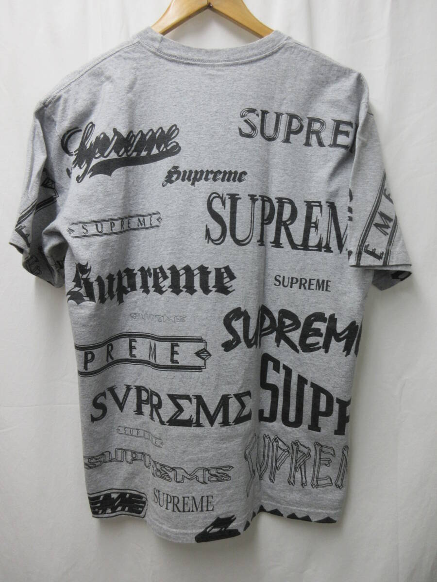 ▽1000円スタート シュプリーム Supreme Multi Logo Tee マルチロゴ Tシャツ グレーMの画像2