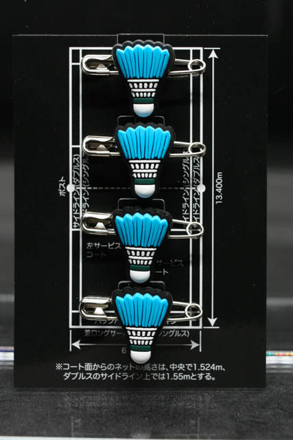 ★シャトル安全ピン（ゼッケン留め）水色_画像1