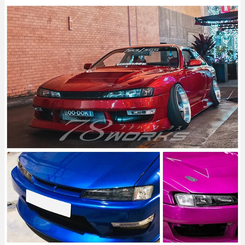  abroad also popular 14 Silvia S14 CS14 Silvia head light clear latter term crystal reflector 180SX 240SX front exterior US 78WORKS