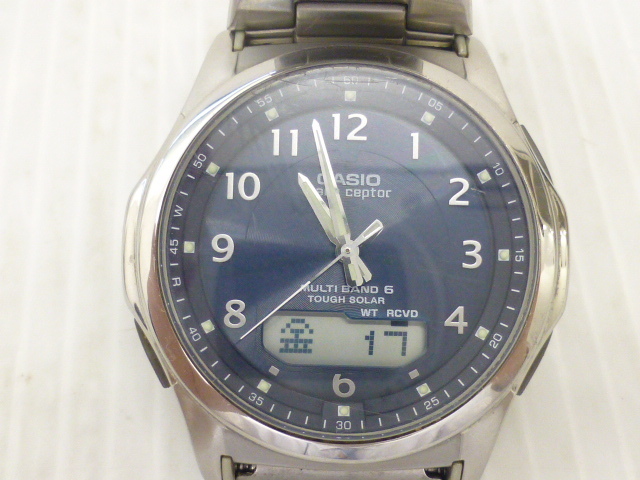 【35696】◆ファッション 時計 CASIO/カシオ WVA-M630 タフソーラー ネイビー 稼働 現状品◆_画像2
