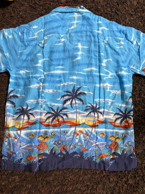 Mauna Lay　アロハシャツ　ハワイ　熱帯魚　Ｌ　未使用_画像4