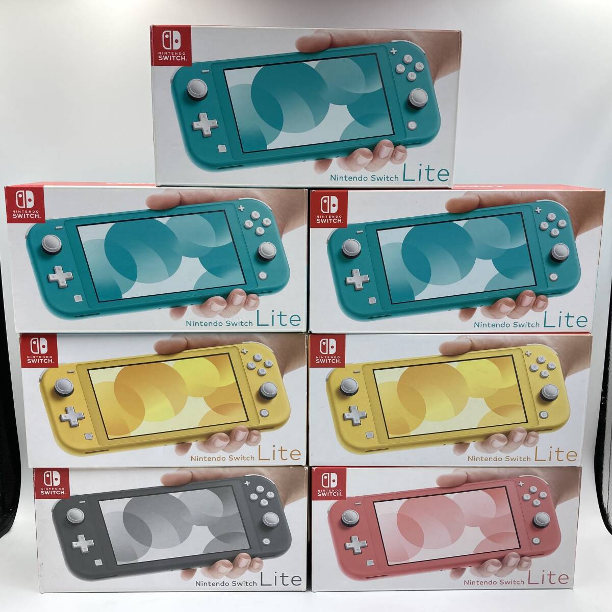 Nintendo Switch Lite 箱のみ 7箱 まとめ セット ニンテンドースイッチ ライト 空箱 任天堂 グレー コーラル ターコイズ イエロー F278_画像1