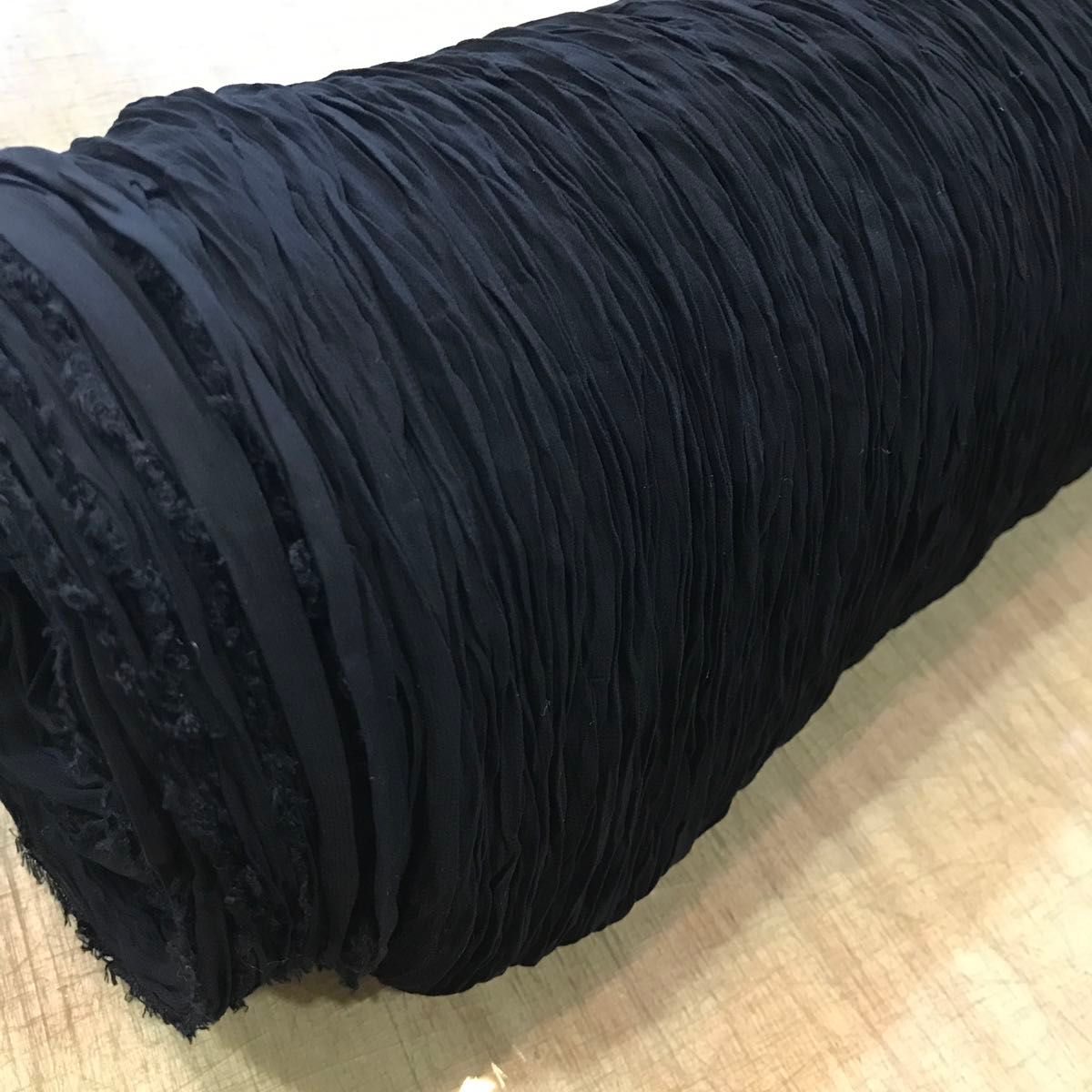 ワッシャーガーゼシフォン ブラック 150cm巾×1m