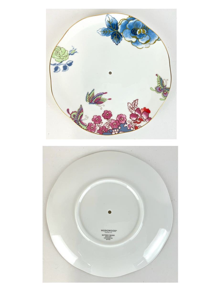 【SM1055】 Wedgwood ウェッジウッド BUTTERFLY BLOOM バタフライブルーム 3段ケーキスタンド Cake Stand 洋食器 食器 UK 英国 箱付きの画像4