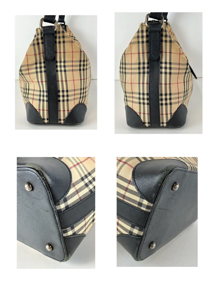 【STK4885】 BURBERRY バーバリー ノバチェック ワンショルダーバック 肩掛けカバン レザー レディース バック_画像3