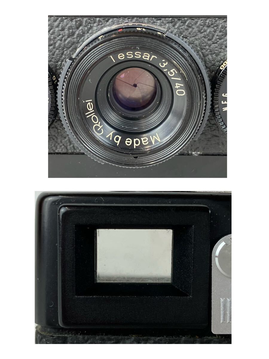 【HK5638】 Rollei35 ローライ フィルムカメラ Tessar3,5/40 Made by Rollei レンズ 目測式 ソフトケース付き_画像5