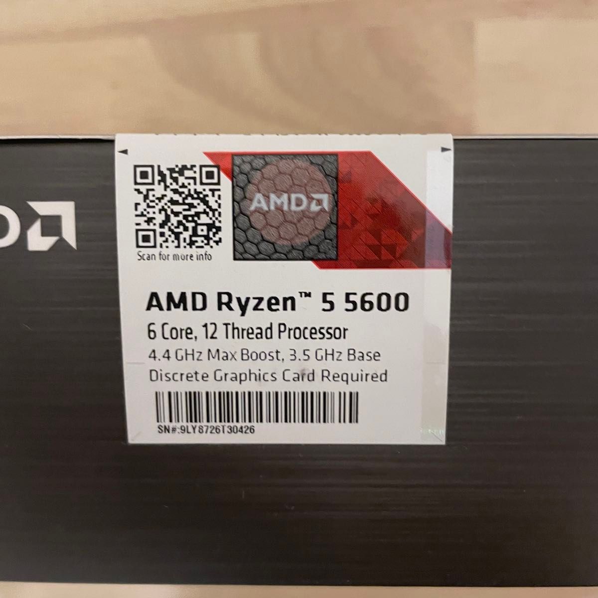 新品 AMD Ryzen5 5600  CPU box